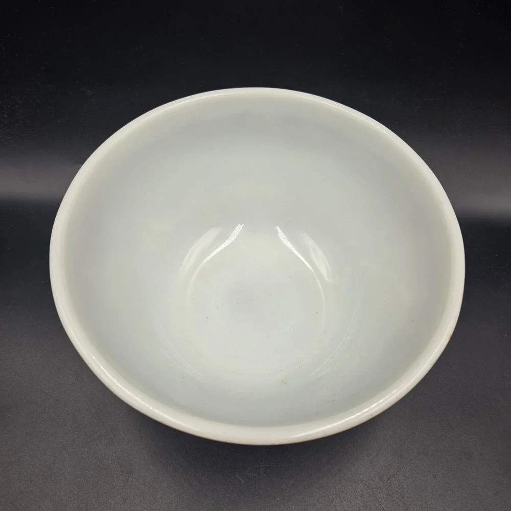Vintage PYREX Homestead 402 Mixing Bowl Brown Speckled Blue Pattern Corning Usa